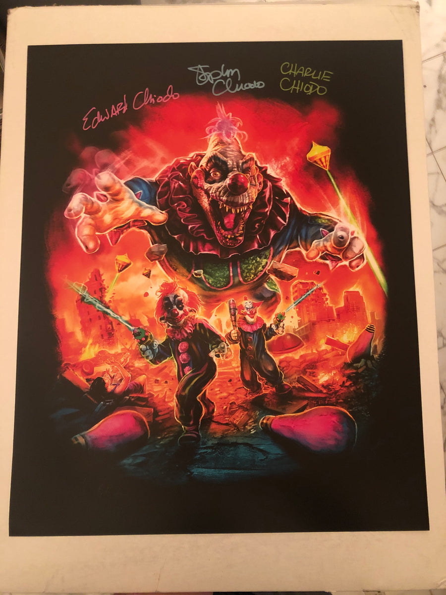 Chiodo Brothers Autograph Signed Artwork Killer Klowns outlets From Outer SpacE Creators