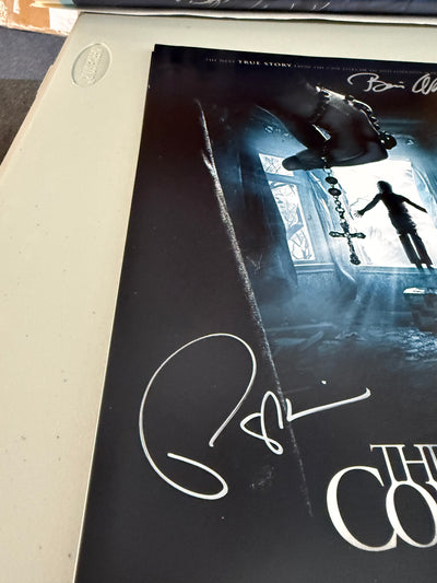 The Conjuring 2 cast signed 12x18 by3(A) autos only: Vera Farmiga, Patrick Wilson and Bonnie Aarons