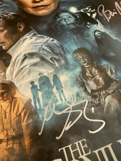 Conjuring Universe 12x18 cast signed by4(A) autos only: Vera Farmiga, Patrick Wilson, Marisol Ramirez and Bonnie Aarons