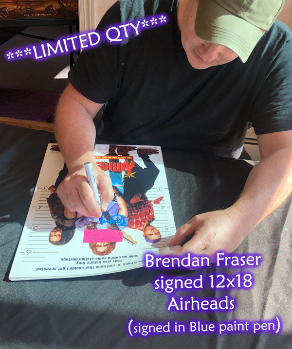 DAVID ARQUETTE & BRENDAN FRASER - Airheads Dual signed 12x18 poster