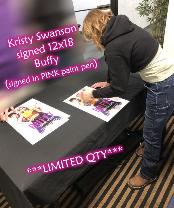 DAVID ARQUETTE & KRISTY SWANSON - Buffy The Vampire Slayer  12x18 Poster-Dual signed
