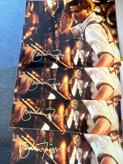 Brendan Fraser 16x20 Signed Mummy (axe)
