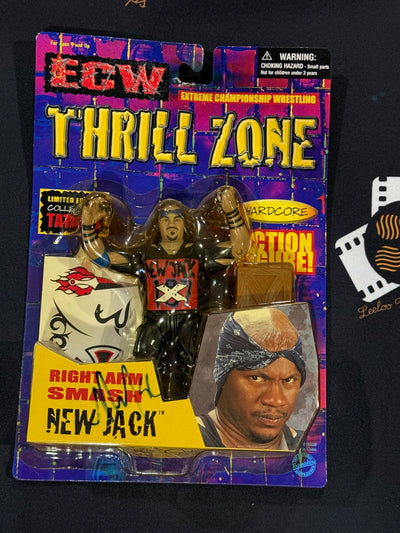 ECW New Jack original wrestling figure faded signature. Carded never opened