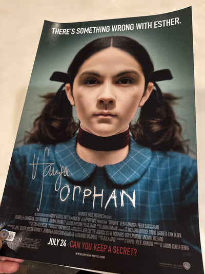 Orphan movie poster 12x18 signed by Vera Farmiga (f)
