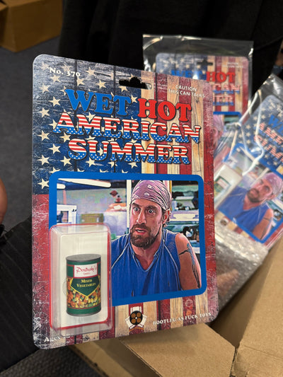 Wet Hot American Summer Carded ‘Gene’s Mixed Vegetables Can’ signed by Christopher Meloni (pre order)