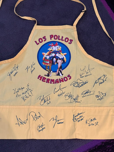 Breaking Bad Los pollos apron cast signed by 15