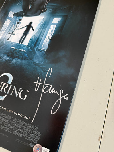 The Conjuring 2 cast signed 12x18 by3(A) autos only: Vera Farmiga, Patrick Wilson and Bonnie Aarons