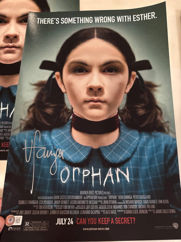 Orphan movie poster 12x18 signed by Vera Farmiga (b)