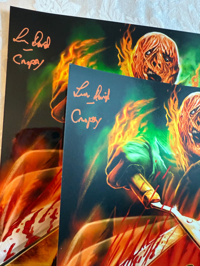 The Burning (1981) Lou David ‘Cropsy’ 11x14 *orange autograph