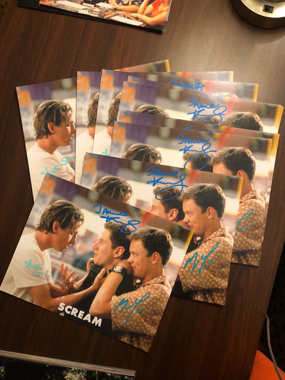 Scream triple signed 11x14 Kennedy, Lillard & Skeet