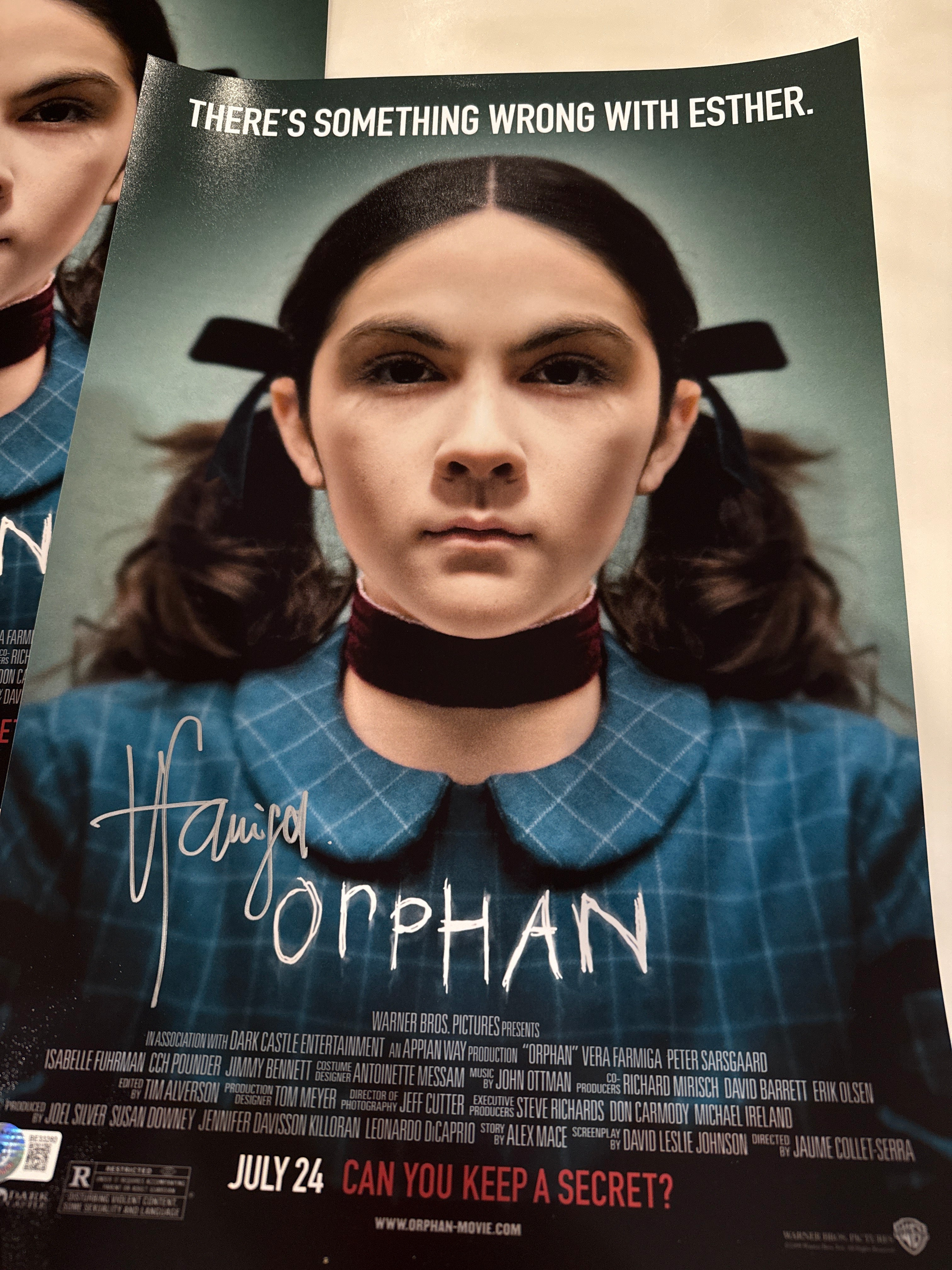 Orphan Movie Poster 12x18 Signed By Vera Farmiga d Leeloo orphan-movie-poster-12x18-signed-by-vera-farmiga-d-leeloo