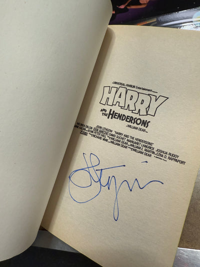 Harry and the Hendersons signed book-John Lithgow