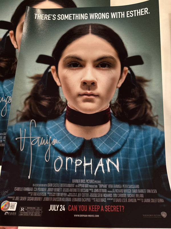 Orphan movie poster 12x18 signed by Vera Farmiga (a)