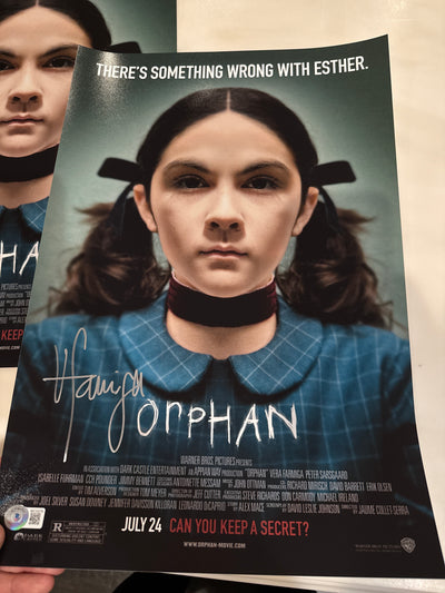 Orphan movie poster 12x18 signed by Vera Farmiga (e)