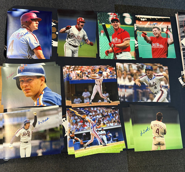 Lenny Dykstra signed Baseball 8x10 deal (3x for one) **READ**