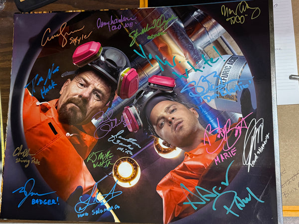 Breaking Bad 16X20 (A3) cast signed by 15 (quote from Aaron)