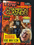 ECW original wrestling figure set of 2x signed Axl Rotten & B. Mahoney (rare)