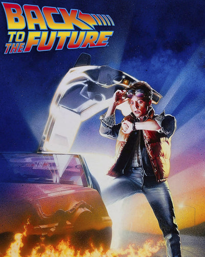 Back To The Future 16x20 (b) cast signed by 5: Michael J. Fox, Christopher Lloyd, Tom Wilson, Lea Thompson & James Tolkan