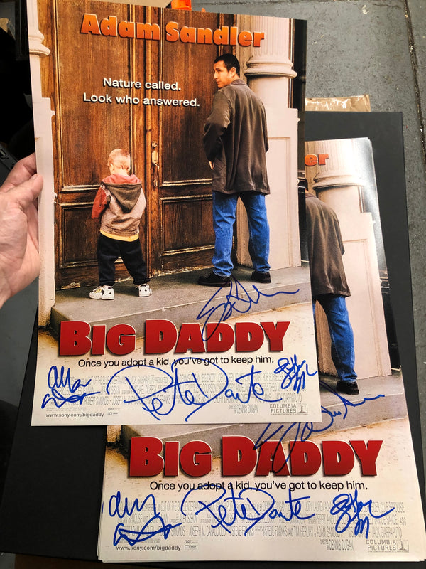 Big Daddy 12x18 signed by 5 Joey Lauren Adams, Peter Dante, Jonathan Loughran, Allen Covert & Cole Sprouse