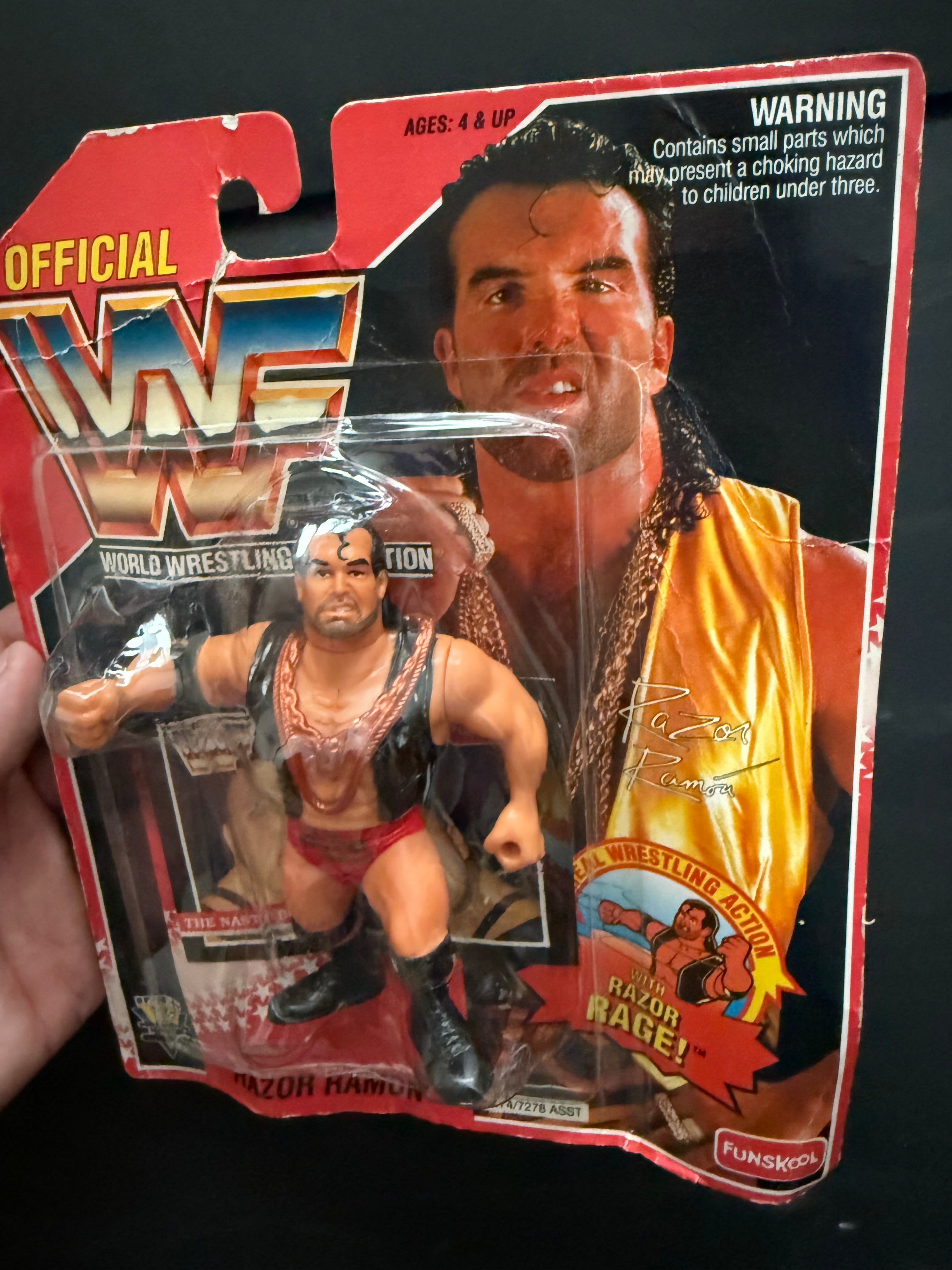 WWF (rare) Razor Ramon FUNSKOOL brand -carded wrestling figure