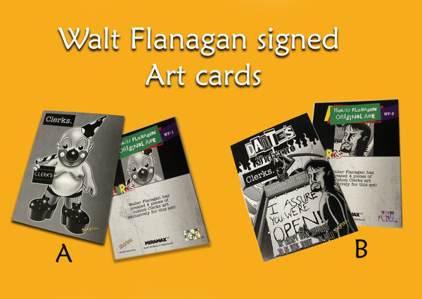 Clerks Customers - Walt Flanagan signed CLERKS Art Cards