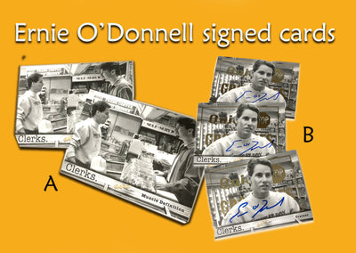 Clerks Customers - Ernie O'Donnell signed CLERKS Cards