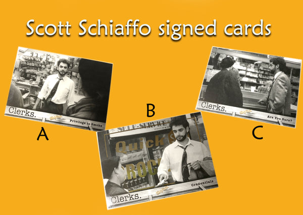 Clerks Customers - Scott Schiaffo signed CLERKS Cards