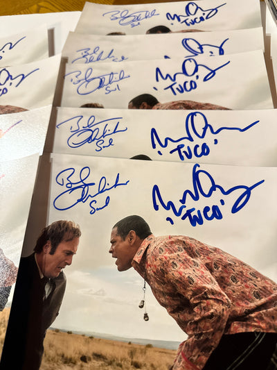 Breaking Bad signed 8x10 Bob Odenkirk & Ray Cruz *character names added