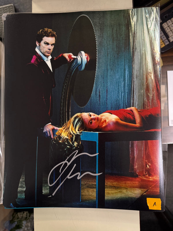 Dexter dual signed 11x14 (a)   by Michael C. Hall /Prev signed by Julia Stiles