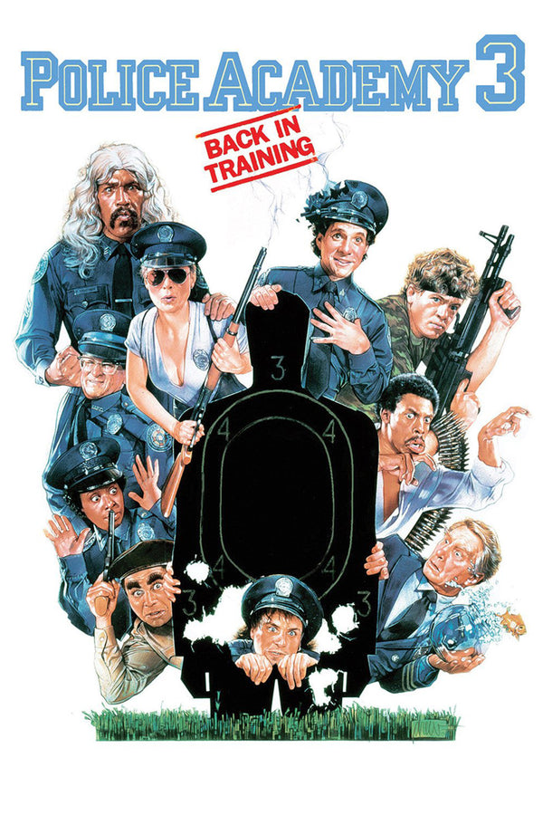 Police Academy 3 mini poster 12x18 signed by 4