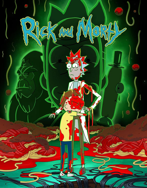 Rick and Morty 11x14 (C) dual signed by Harry Belden & Ian Cardoni