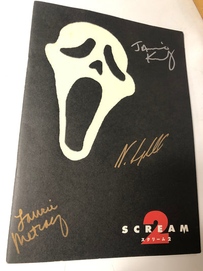 DAVID ARQUETTE, NEVE CAMPBELL, LAURIE METCALF, JAMIE KENNEDY - SCREAM 2 Japanese program cast signed