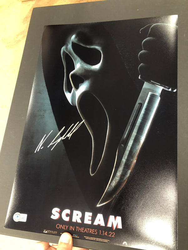 Scream (2022) cast signed by 4 mini poster (B)