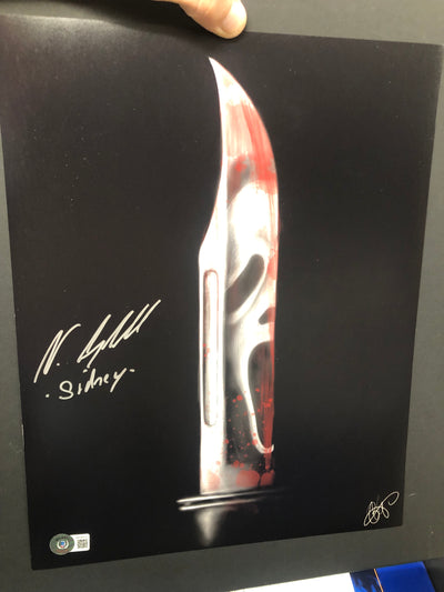 Scream cast signed 11x14 'knife'  signed by 13 (from whole franchise)