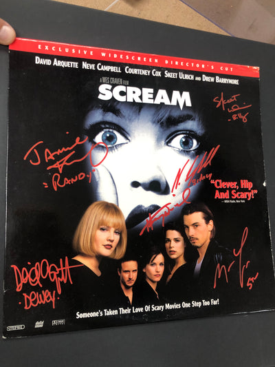 Scream Laserdisc sleeve (no disc) cast signed by 9