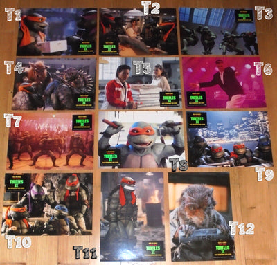 Teenage Mutant Ninja Turtles TMNT 2 secret of the ooze Foreign lobby cards signed by Kevin Eastman