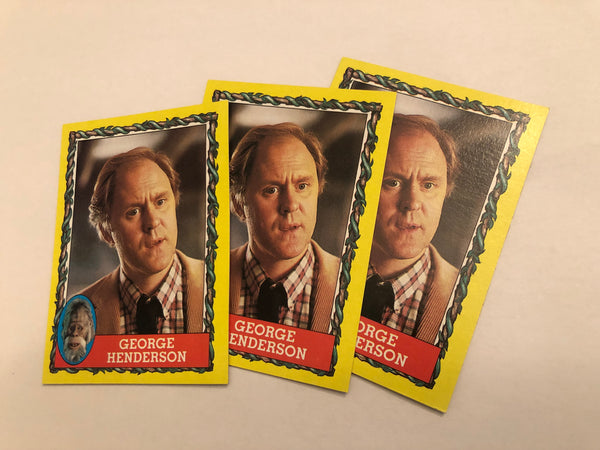 Harry And The Hendersons trading card 'George Henderson' (fresh pack pulls) signed by John Lithgow