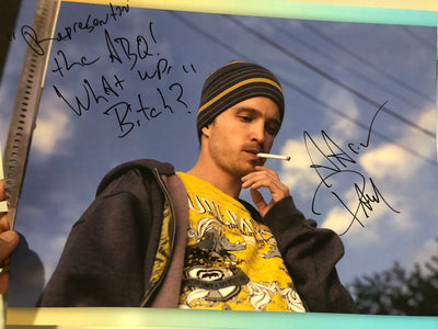 AARON PAUL - 12X16 - Representing the ABQ, What up B****? Signed