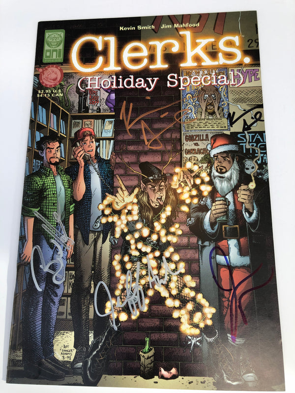 KEVIN SMITH (2X), JASON MEWES, JEFF ANDERSON &  BRIAN O'HALLORAN - Signed Clerks Holiday Special Comic