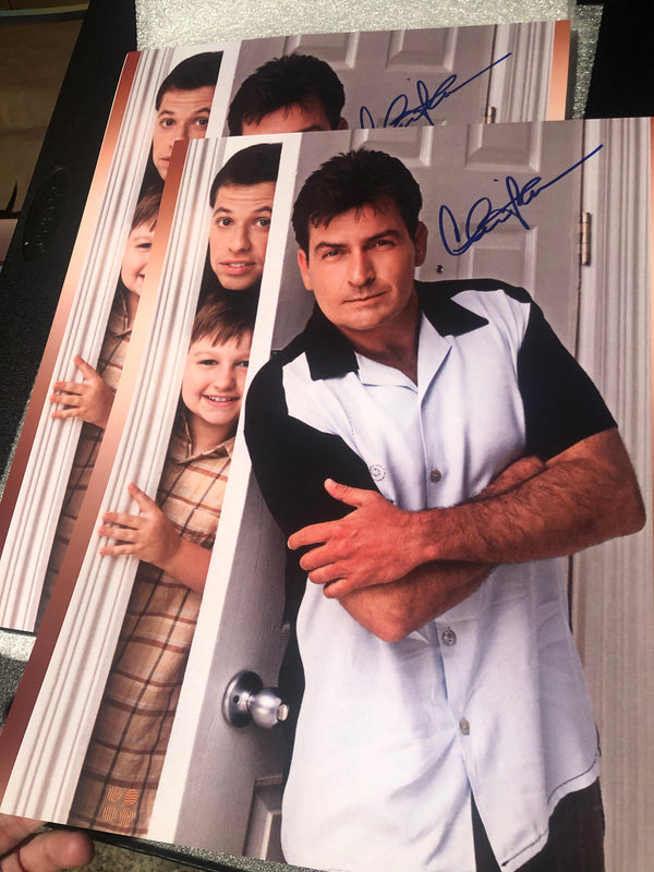 CHARLIE SHEEN- Two and a Half Men12x16 Signed