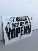 KEVIN SMITH & JASON MEWES - Signed SECRET STASH "Open-Closed" Double Sided Sign